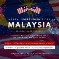 Malaysia Day Celebration Event Invitation Kwadrat (1:1) template