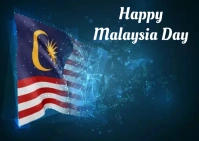 Malaysia day Postkarte template
