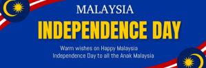 蓝色 Malaysia day Encabezado de correo electrónico Template