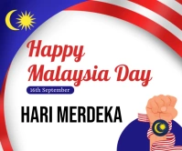 malaysia day hari merdeka day Rectángulo Grande template