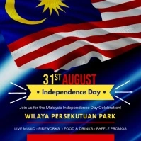 Malaysia Day Party Invitation Video Square (1:1) template