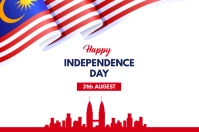 Malaysia Independence Day Banner Spanduk 4' × 6' template