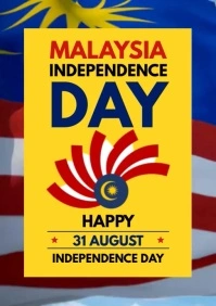 Malaysia Independence Day A3 template