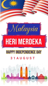 Malaysia independence day Instagram Story template