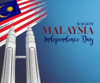 Malaysia Independence Day Middelgrote rechthoek template