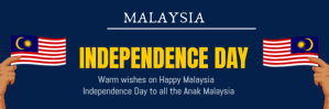 Purple Malaysia independence day Encabezado de correo electrónico Template