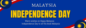 Blue Malaysia independence day Encabezado de correo electrónico Template