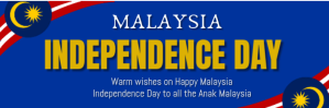 Blue Malaysia Independence Day Encabezado de correo electrónico Template
