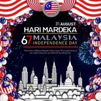 Malaysia Independence day Instagram Post template