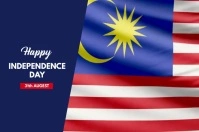 Malaysia Independence Day Banner 4' × 6' template