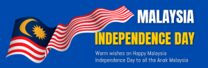 Blue Malaysia independence day Encabezado de correo electrónico Template