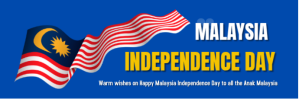 Blue Malaysia independence day Encabezado de correo electrónico Template