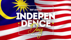 Bianco Malaysia Independence Day Display digitale Template