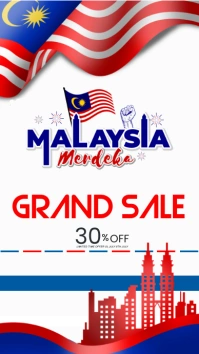 malaysia independence day grand sale flyer Instagram Story template