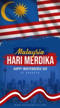 Malaysia Independence Day Instagram Story Pos template