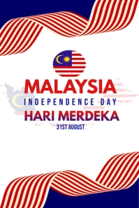 Malaysia independence day poster template