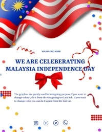malaysia independence Flyer (US-Letter) template