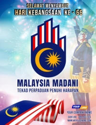 Malaysia National Day 2023 Flyer (US Letter) template