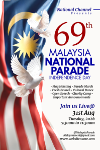 Malaysia National Parade Poster Template Cartaz