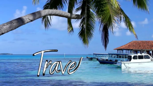Blue Maldives Beach TRAVEL Miniatura di YouTube Template