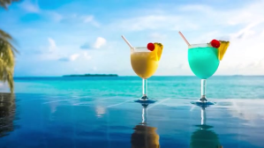 Blau Tropical Drinks Foto di copertina del canale YouTube Template