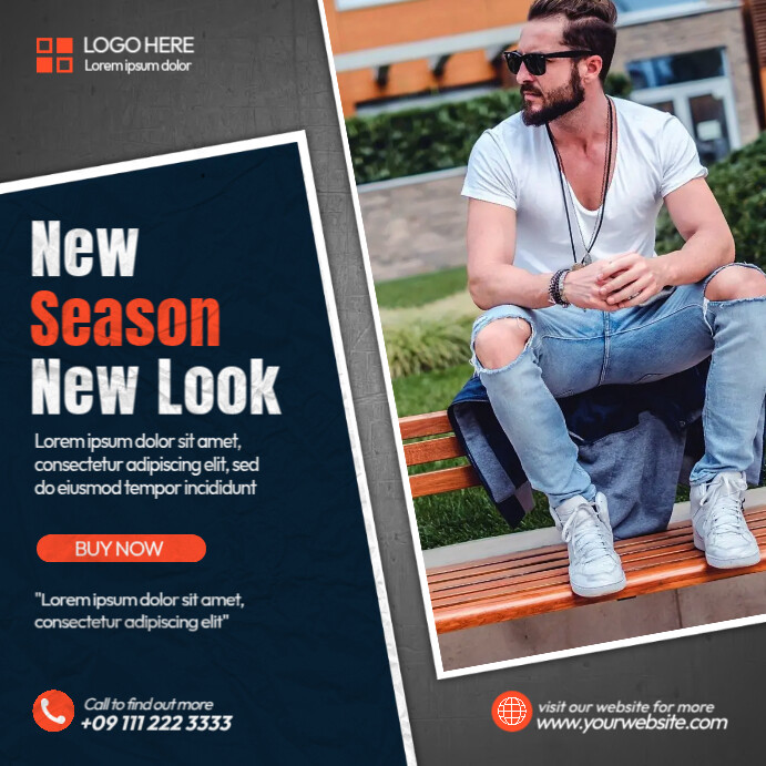 Square Ad Example Copy of Male Fashion Square Ads | PosterMyWall