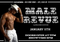 Male Revue Postal template