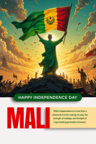 Mali independence day Poster template