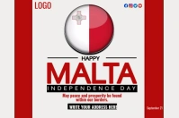 Malta Independence Day Flag template