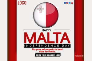 Malta Independence Day Drapeau template