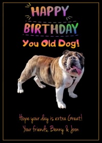 Man's Funny Birthday Card A6 template