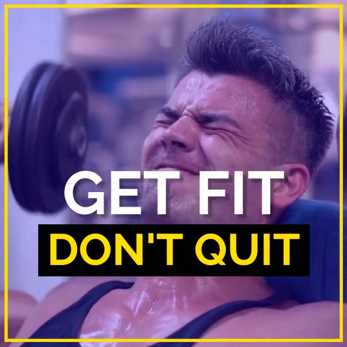 Man's Gym Motivational Video Template PosterMyWall