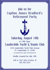 Man's Retirement Party Invitation A6 template