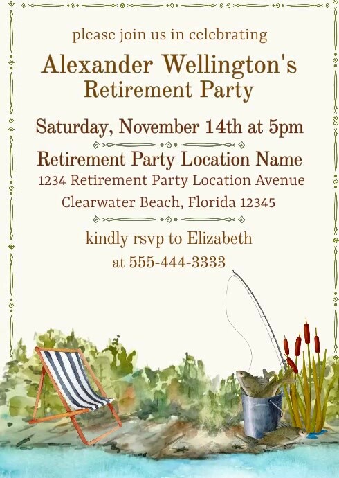 Retirement Party Invitations Templates For Men Retirement Party