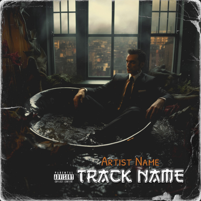 man Album Cover music art trap mixtape rap template