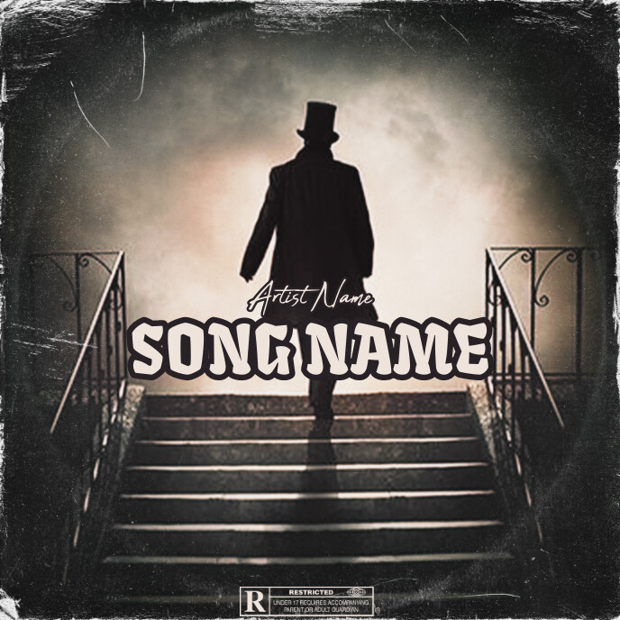 man Album Cover music art trap mixtape rap template