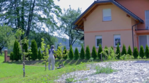Man cutting grass in field lawn service video YouTube-miniature template