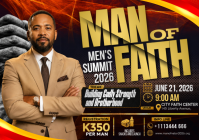 Black Men's Faith Summit A4 Template