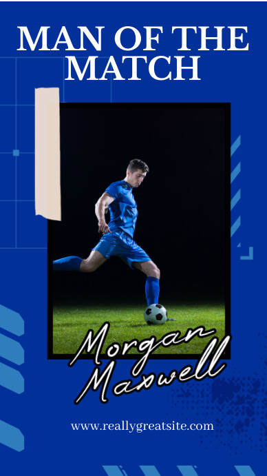Man of the match Instagram Story template