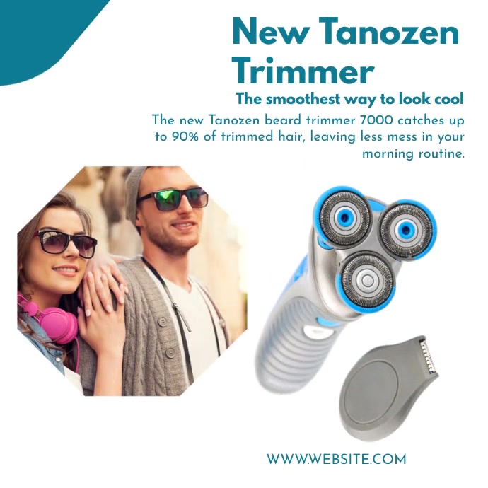 Man Razor Ad Man Shaving Trimmer Ad Template | PosterMyWall