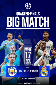 MANCHESTER CITY VS REAL MADRID Template PosterMyWall MANCHESTER CITY VS REAL MADRID Template PosterMyWall