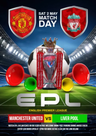 Manchester United vs liver pool A6 template