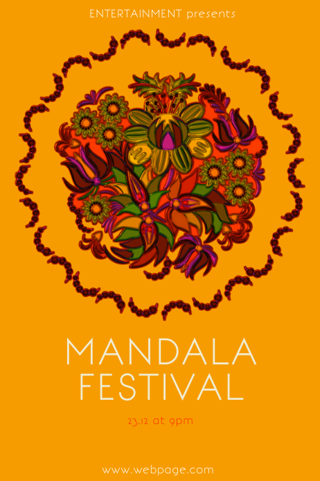 Mandala Festival Flyer Template Plakat