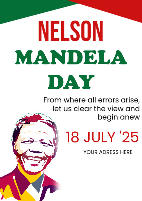 Mandela Day Post A4 template