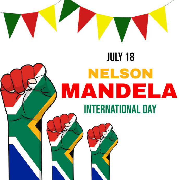 Mandela Day Poster  Instagram Post template