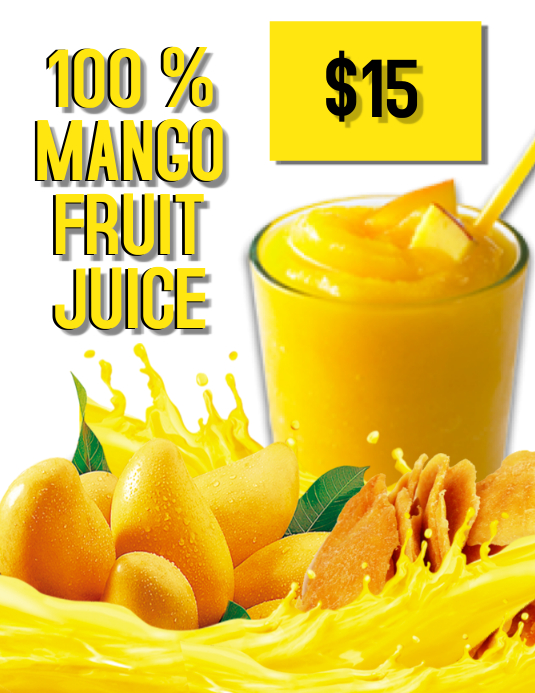 Mango Fruit Juice Flyer Template | PosterMyWall