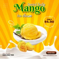 Mango Ice Cream Instagram Square (1:1) template