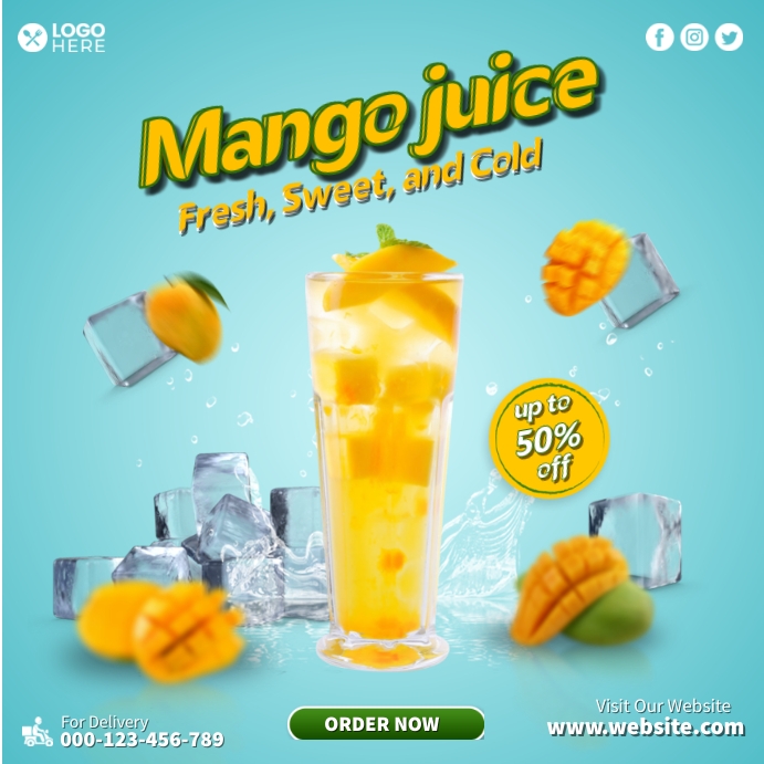 Mango Juice Instagram Template PosterMyWall