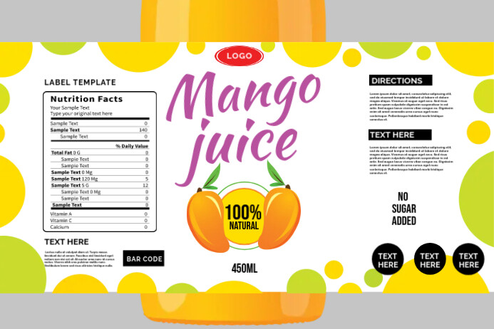 Mango Juice Label Template | PosterMyWall