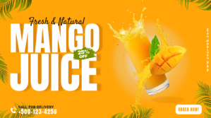 Naranja Mango Juice Promotion Twitter Post Template